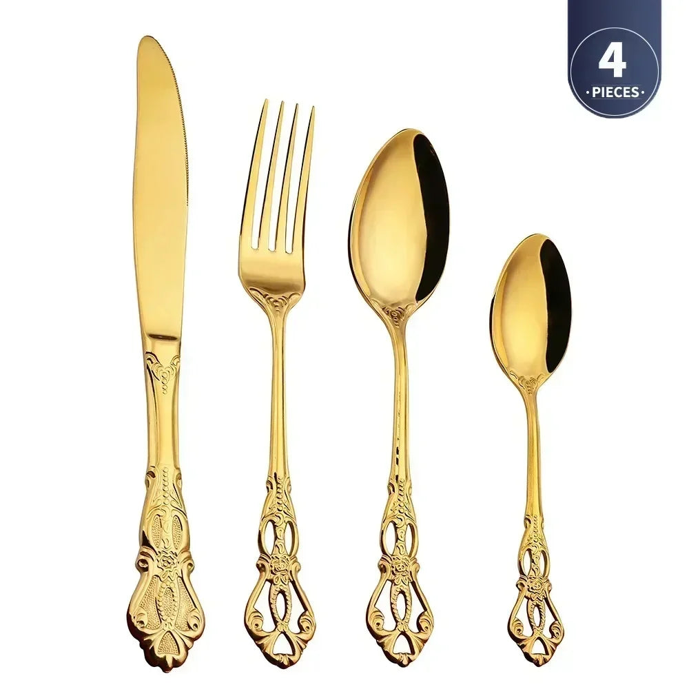 Golden Stainless Steel Cutlery Set