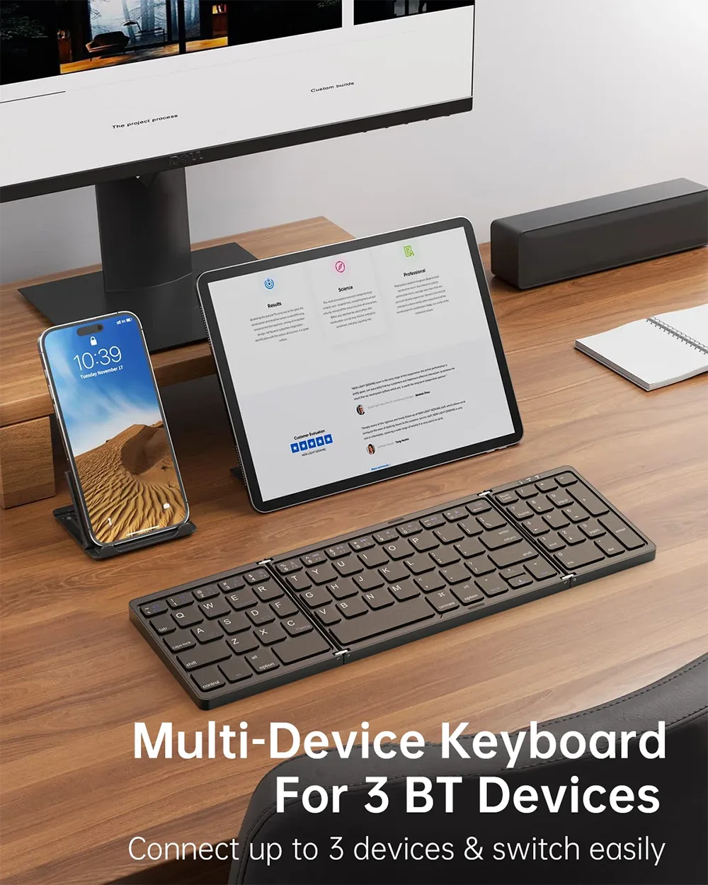 Foldable Wireless Bluetooth Keyboard