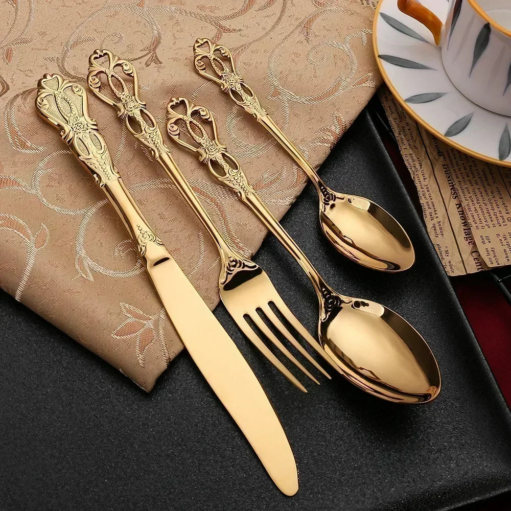 Golden Stainless Steel Cutlery Set